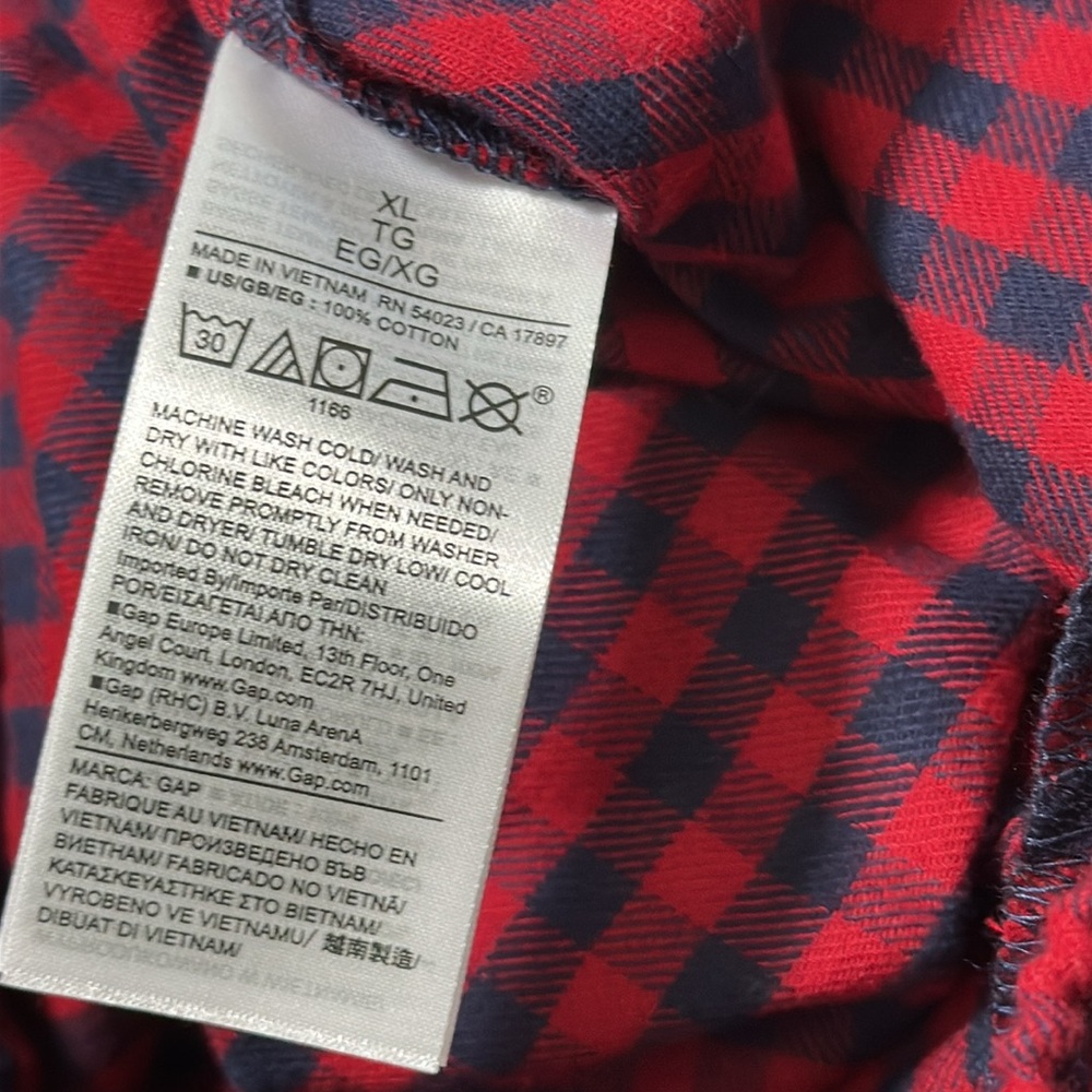 🔴GAP Red and Black Plaid Men’s Pants - Picture 4 of 4
